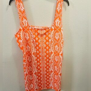 Lilly Pulitzer Larsa Flamingo Feather Harbour View Orange Swim Cover-Up Dress
